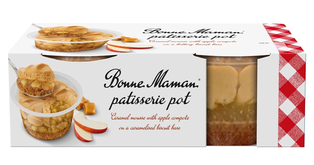 Bonne Maman Desserts - Caramel Mousse with Apple Compote (2x70g)