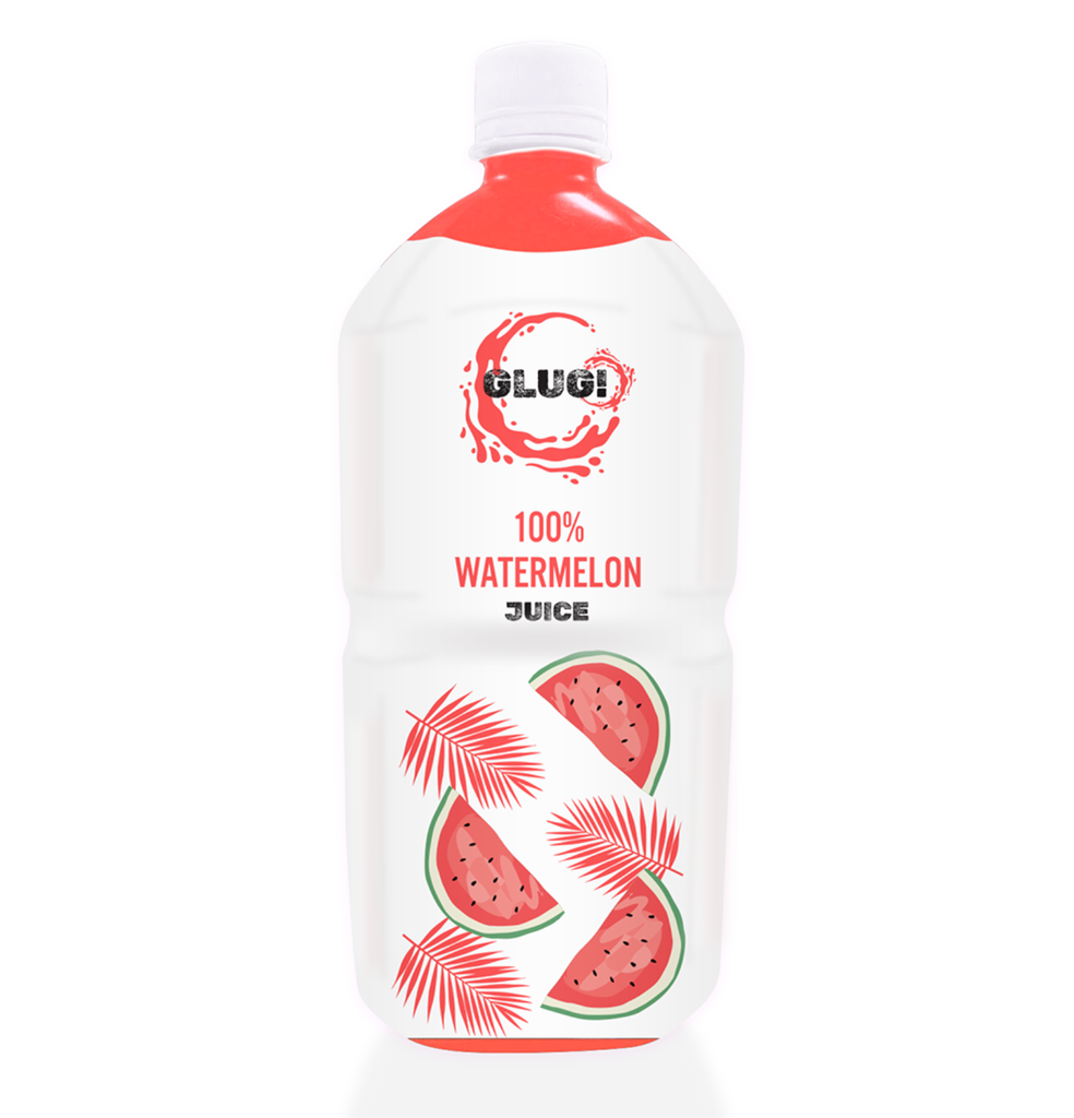 Glug 100% Natural Fruit Juice - LARGE Watermelon X 6 X 1L