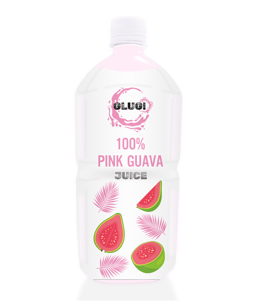 [10% OFF] Glug 100% Natural Fruit Juice - LARGE Pink Guava X 6 X 1L