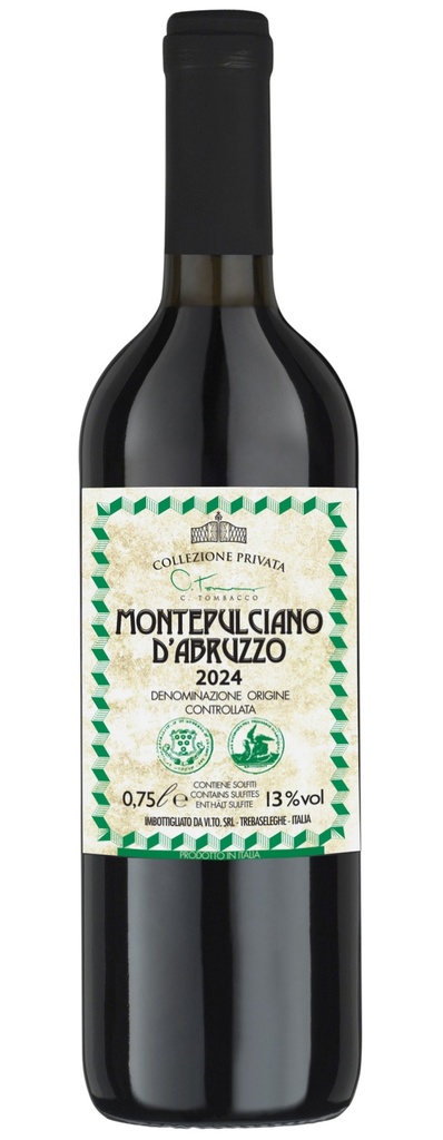 Collezione Privata Tombacco Red Wine - Montepulciano DOC Abruzzo 2024 13% ABV ITALY X 6 X 750ml 