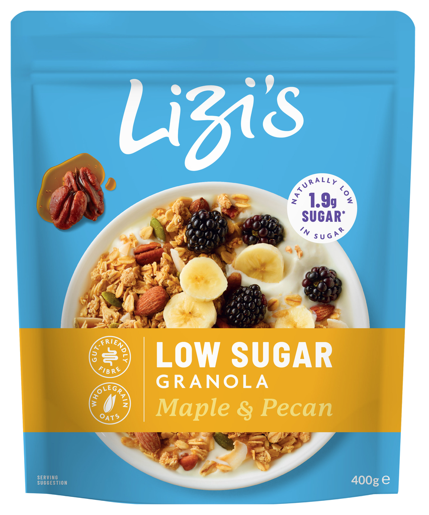 Lizis Granola - Low Sugar Maple and Pecan 400g