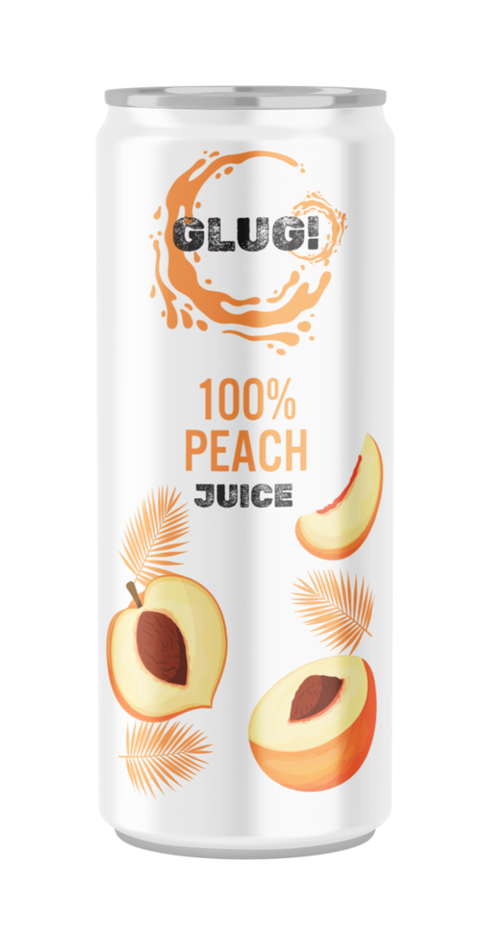 Glug 100% Natural Fruit Juice - Peach X 12 X 320ml