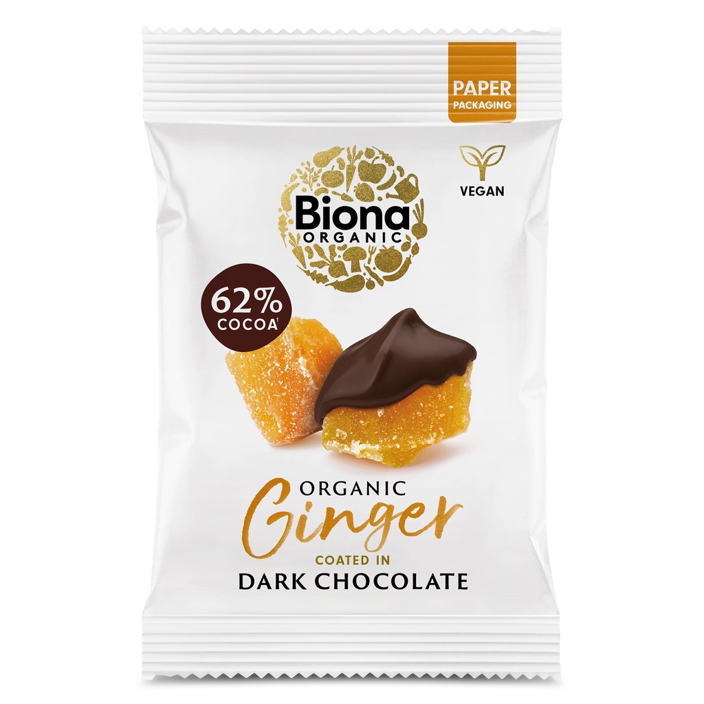 Biona Organic Coated Fruits - Dark Chocolate Ginger X 10 X 60g
