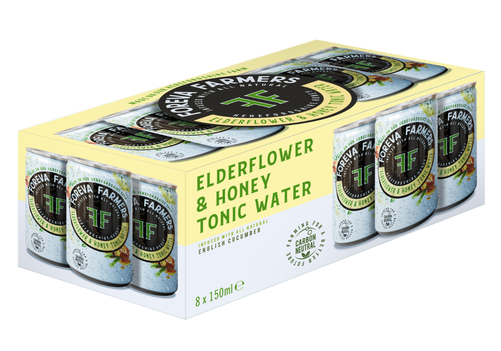 Foreva Farmers Tonic Water - CAN Elderflower and Honey X 8 X 150ml