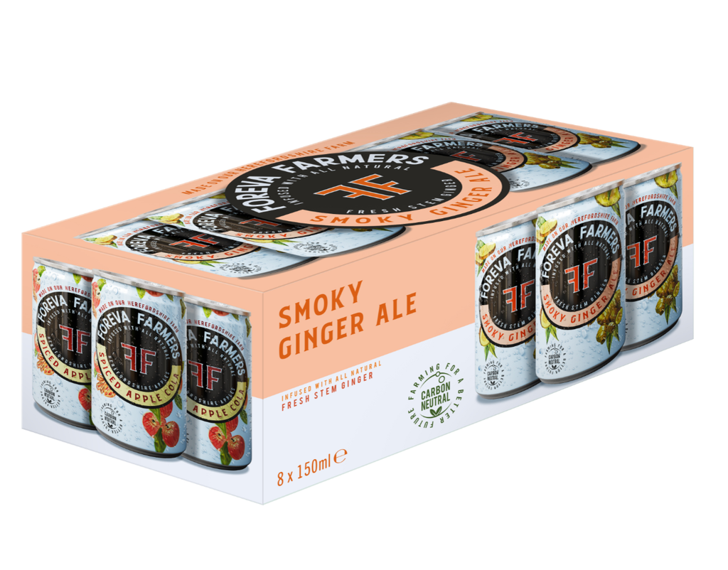 Foreva Farmers Soft Drink - CAN Smoky Ginger Ale X 8 X 150ml