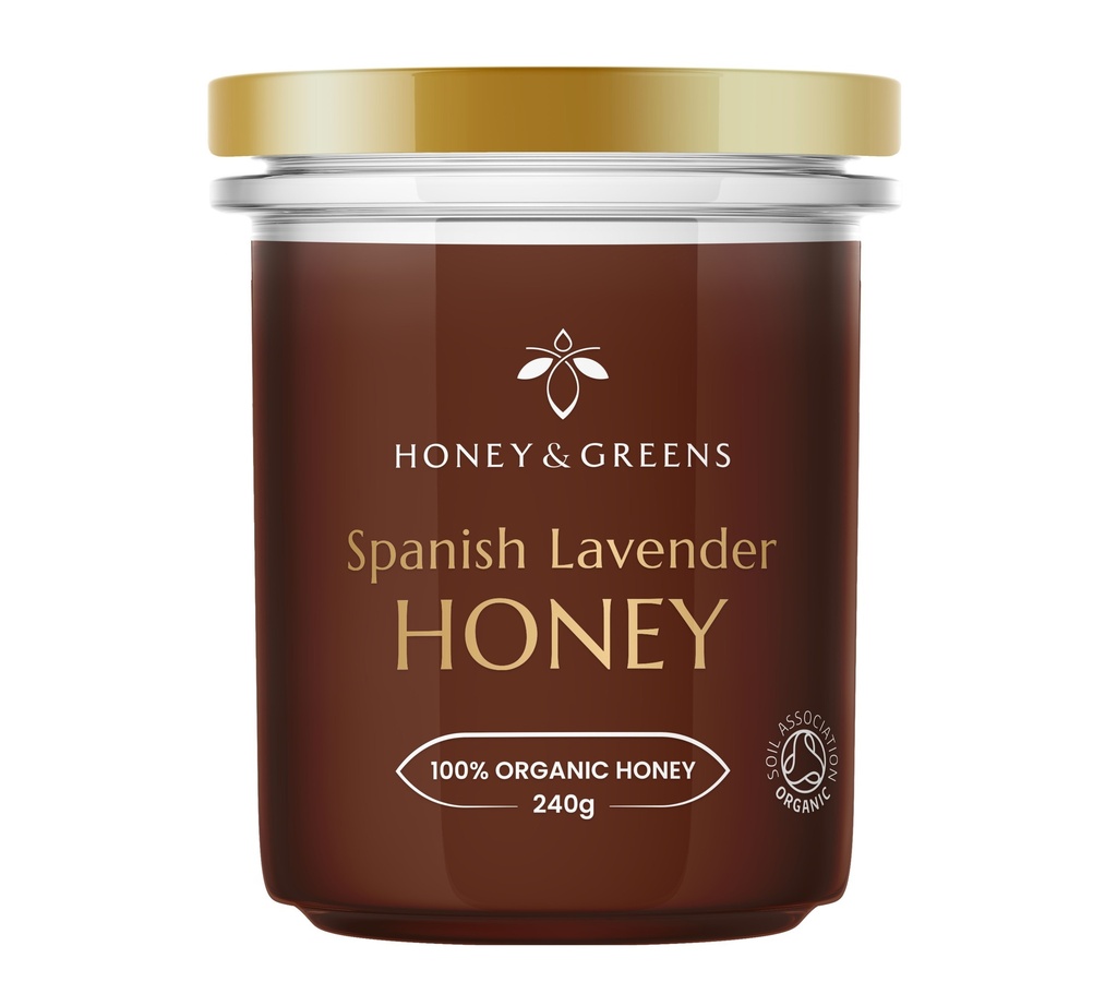 Honey and Greens Organic Honey - Spanish Lavender X 6 X 240g