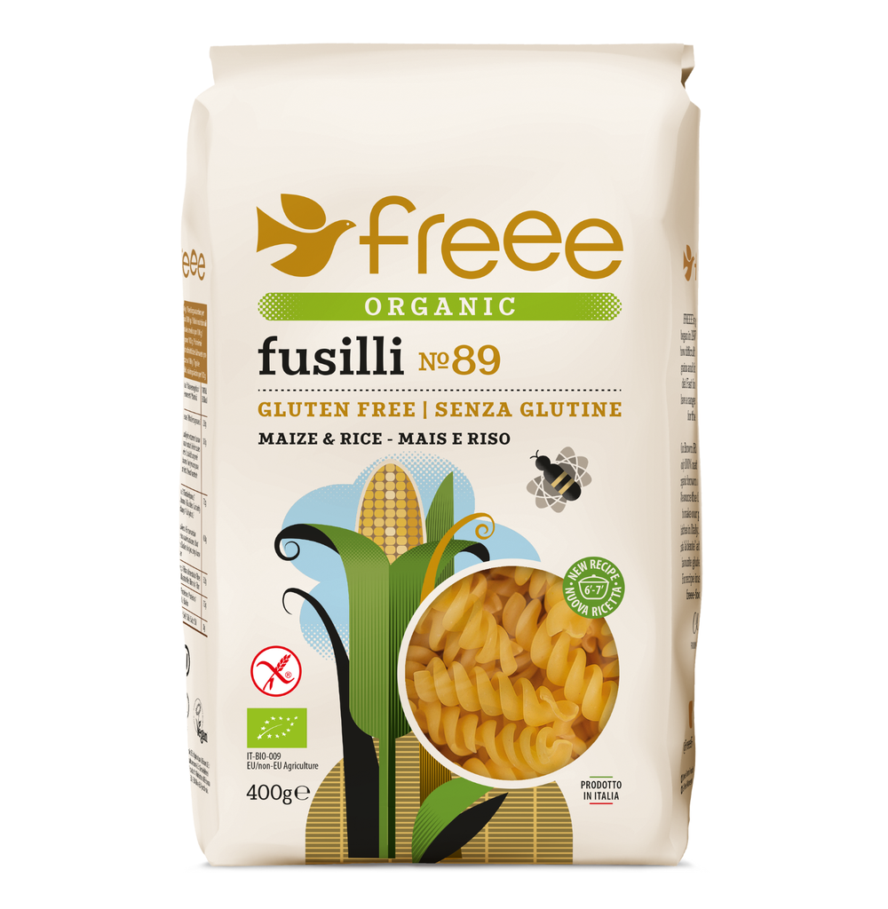 Freee Organic GF Pasta - Maize and Rice Fusilli X 8 X 400g
