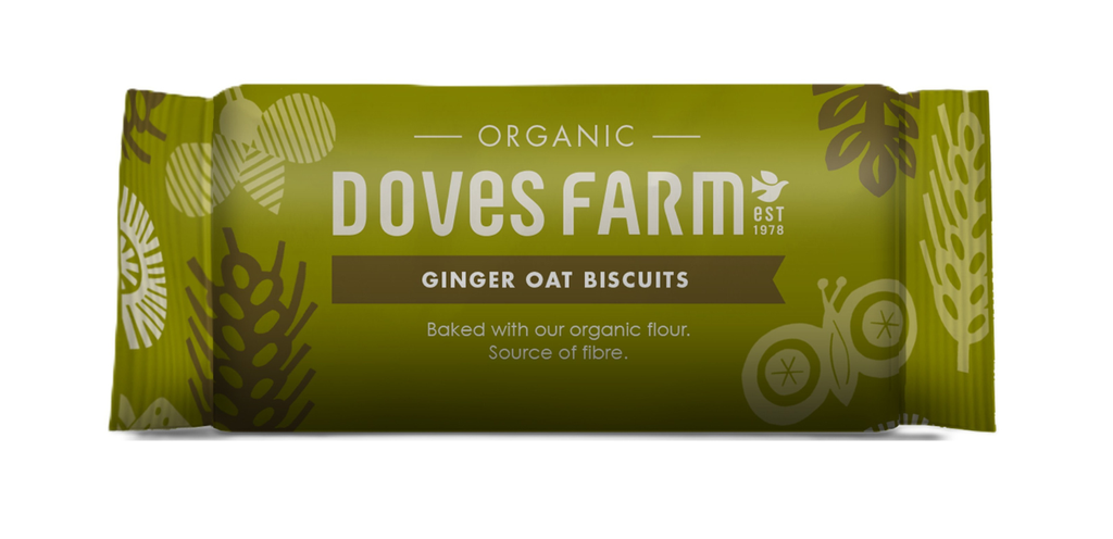 Doves Farm Organic Biscuits - Ginger Oat X 12 X 200g