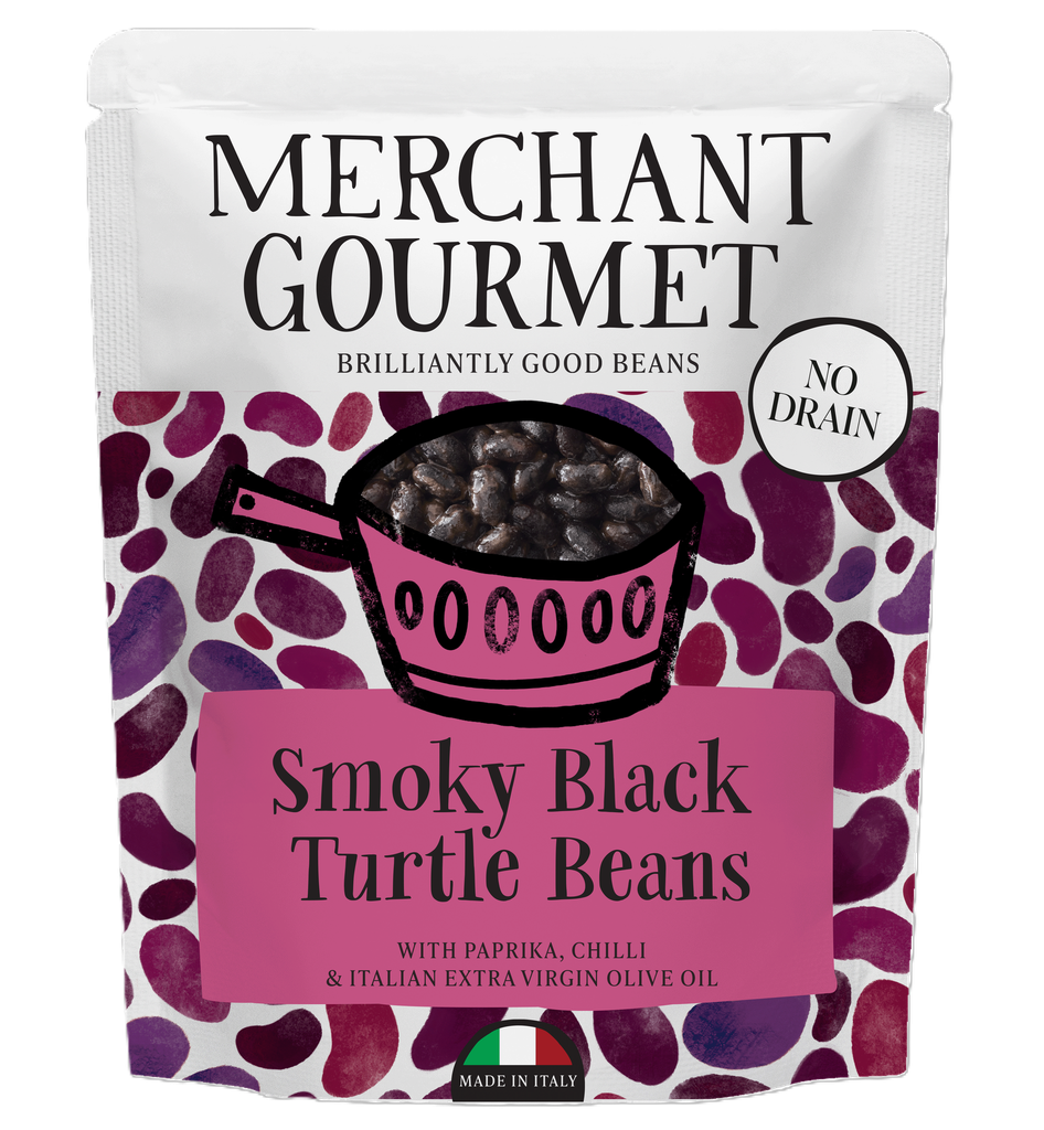 Merchant Gourmet Cooked Pulses - Smoky Black Turtle Beans X 6 X 240g