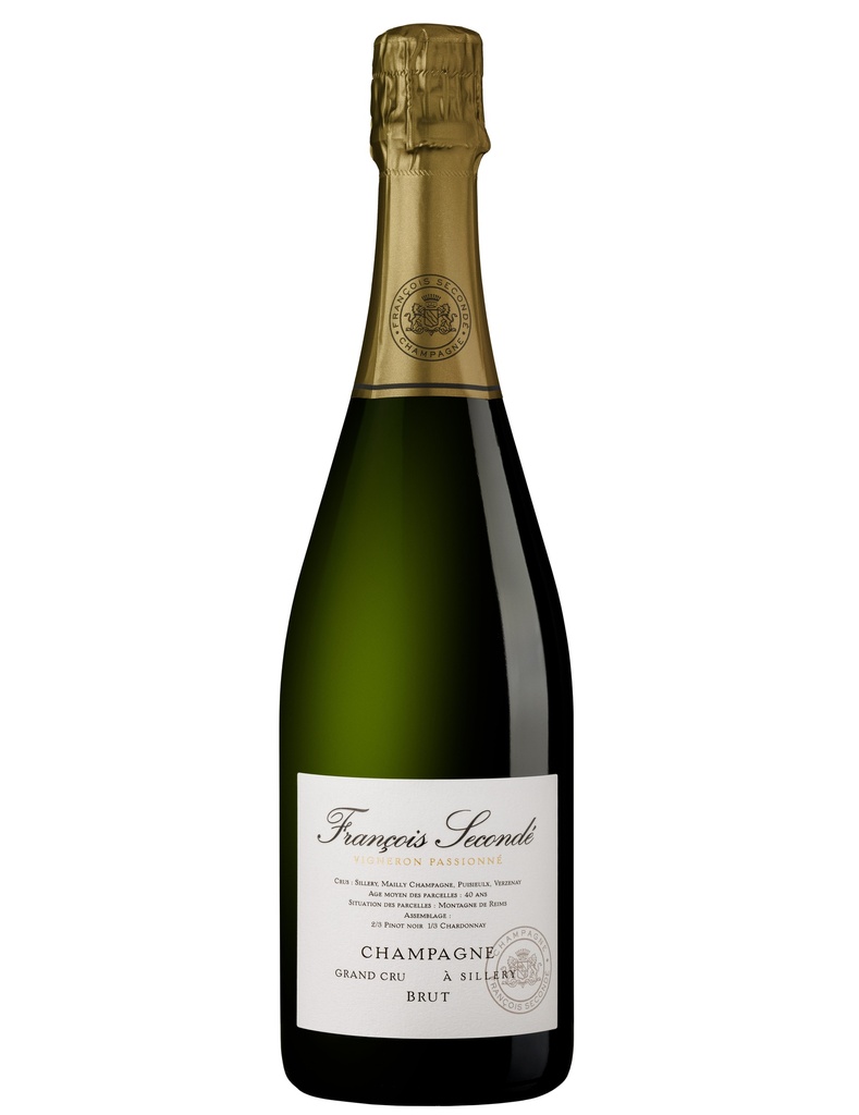 Francois Seconde Champagne Wine - Grand Cru Brut Pinot Noir Chardonnay Sillery NV 12.5% ABV FRANCE 750ml