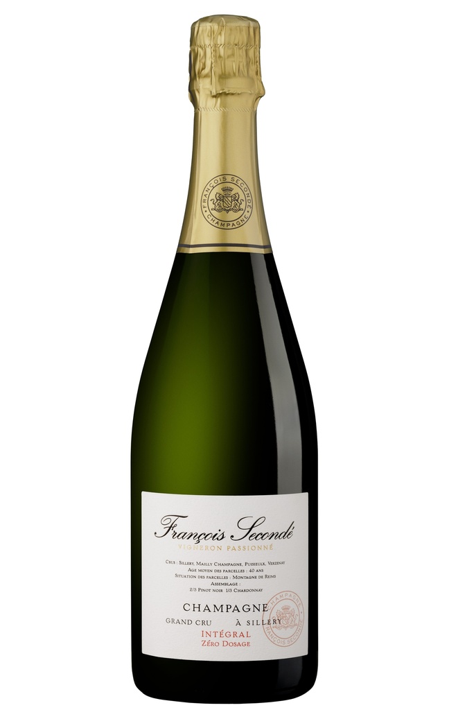 Francois Seconde Champagne Wine - Grand Cru Integrale Zero Dosage Pinot Noir Chardonnay Sillery NV 12.5% ABV FRANCE 750ml