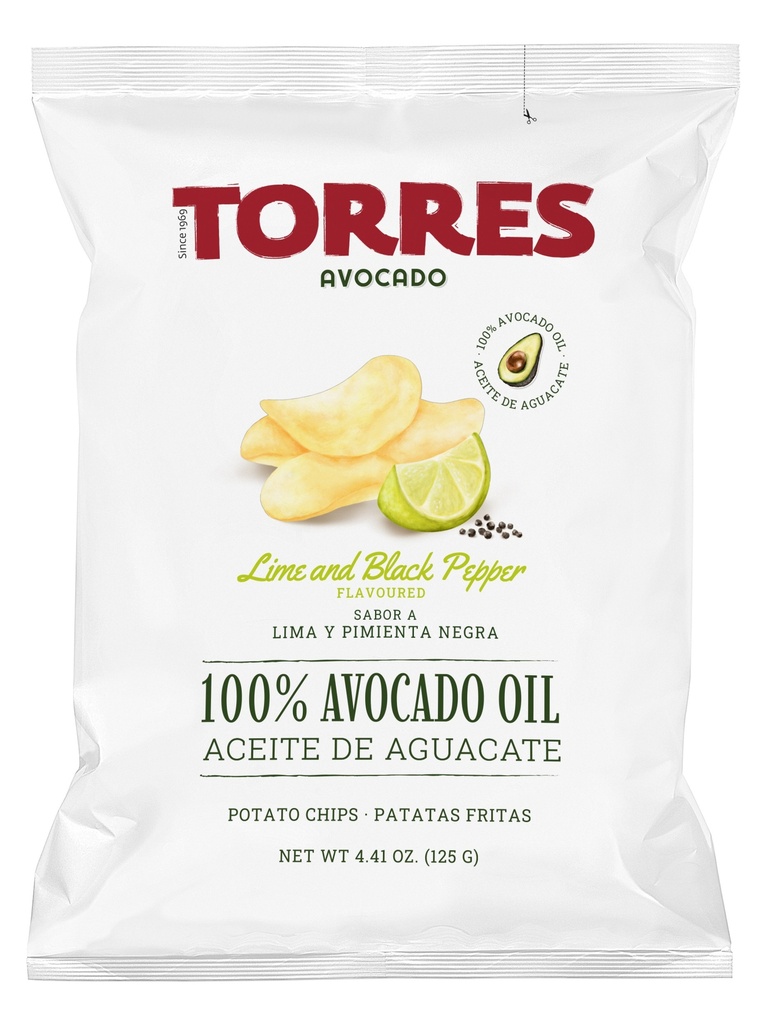 Torres Crisps - MEDIUM Lime and Black Pepper X 15 X 125g