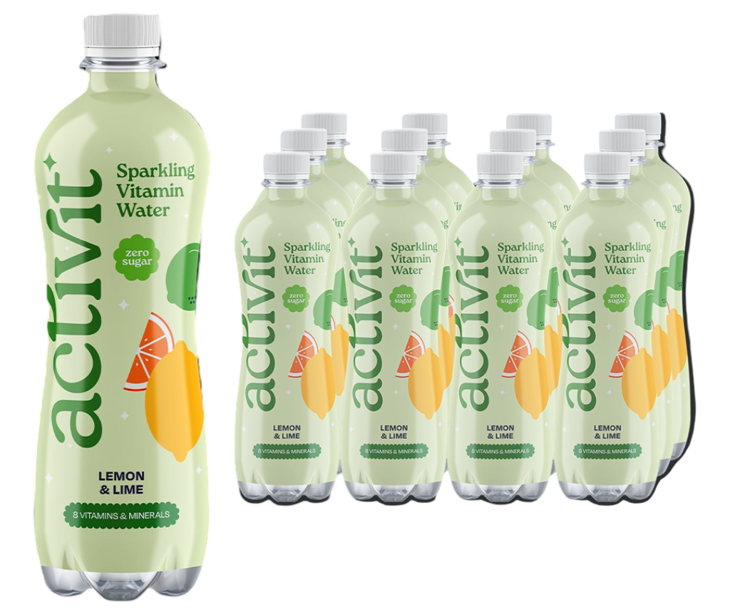 Activit Sparkling Vitamin Water - BOTTLE Lemon and Lime X 12 X 500ml