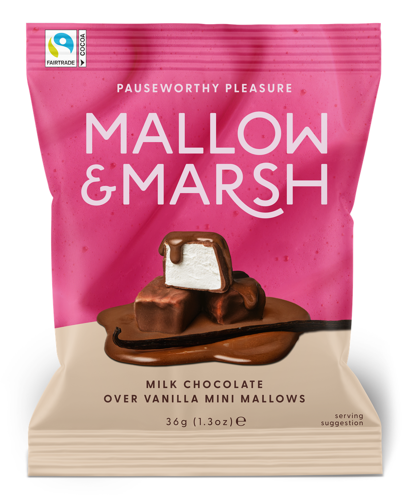 Mallow and Marsh Marshmallow - Mini Vanilla and Milk Chocolate X 12 X 36g