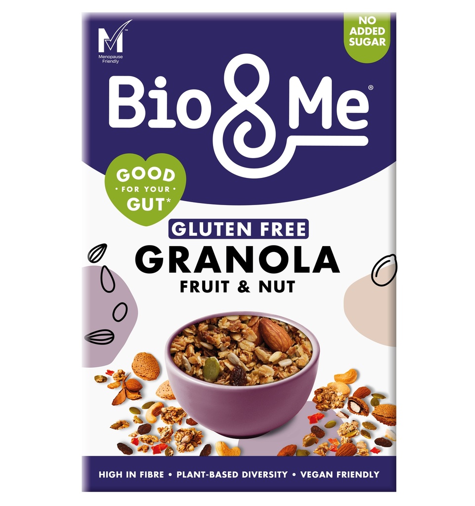 Bio and Me Vegan Granola - Gluten Free Fruit and Nut X 5 X 350g