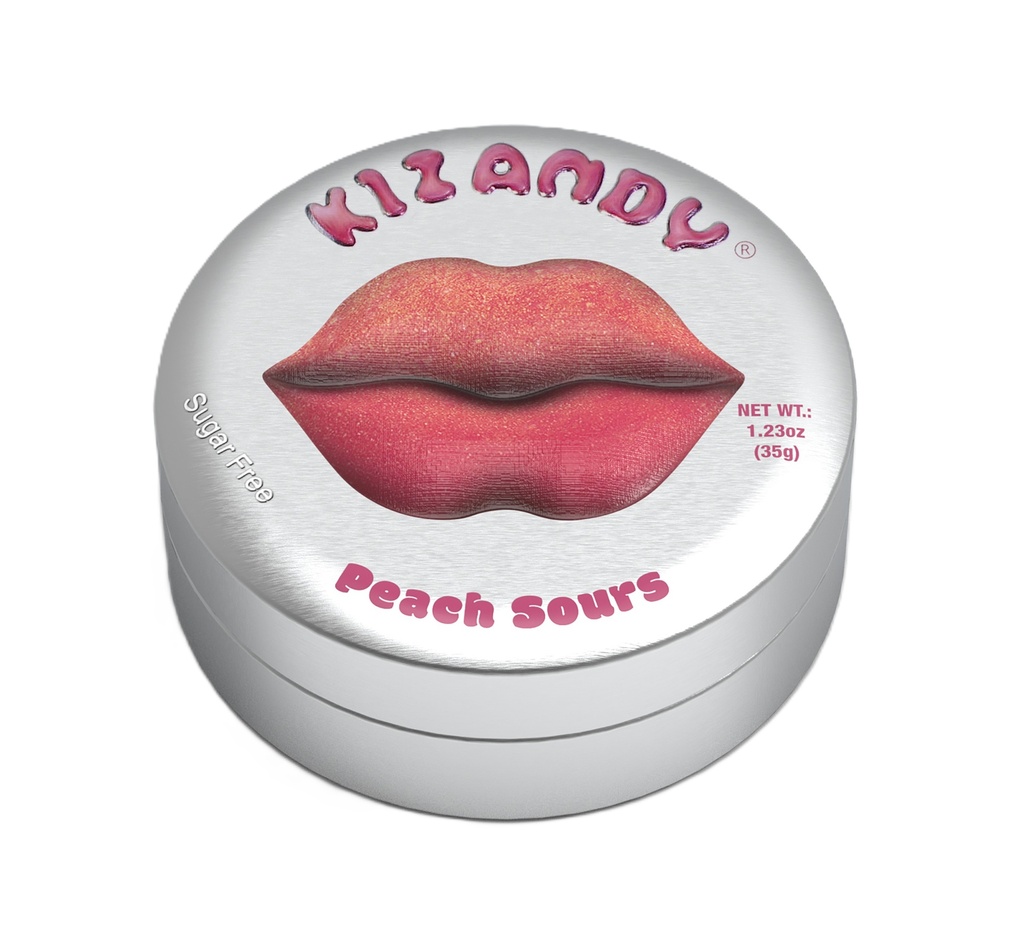 Kizandy Sugar Free Sour Candies - Peach X 6 X 35g