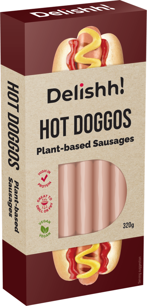 Delishh Plant based Sausages - Hot Doggos 320g