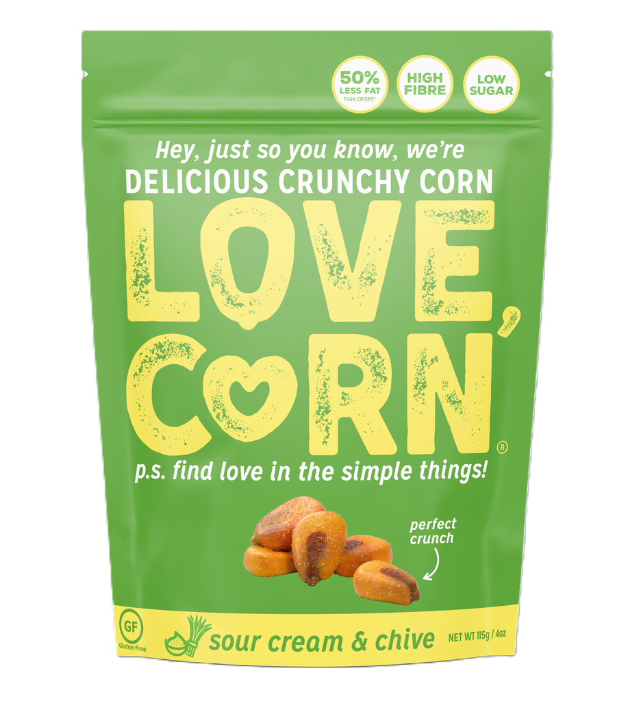 Love Corn Snack - Sharing Sour Cream and Chive X 6 X 115g