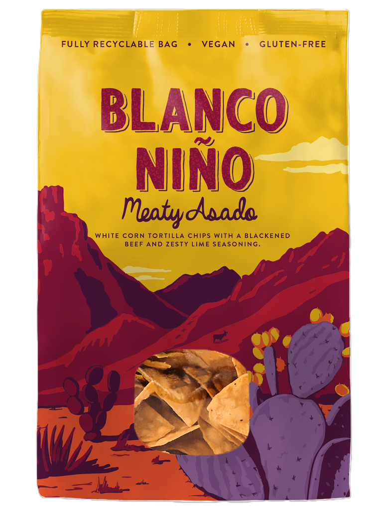 Blanco Nino Tortilla Chips - Meaty Asado X 8 X 170g