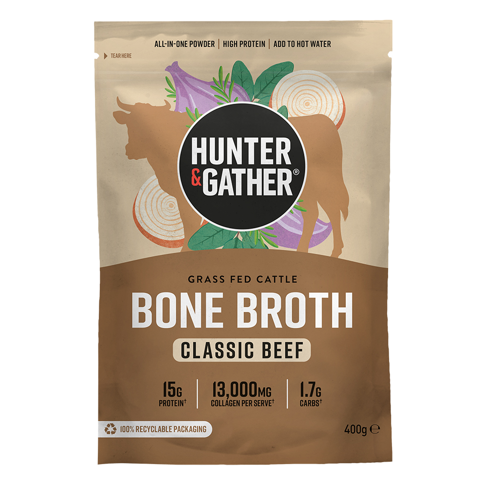 Hunter and Gather Bone Broth - Grass Fed Classic Beef 400g