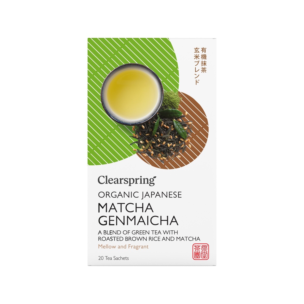 Clearspring Organic Matcha Tea - Japanese Genmaicha TEA0707.036A X 4 X 20pcs