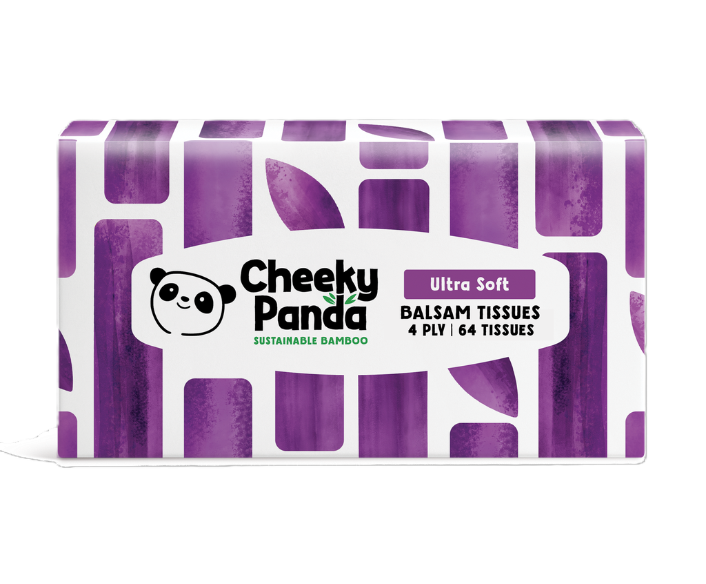 Cheeky Panda Bamboo Facial Tissue - Balsam 4 Ply 64 Tissues