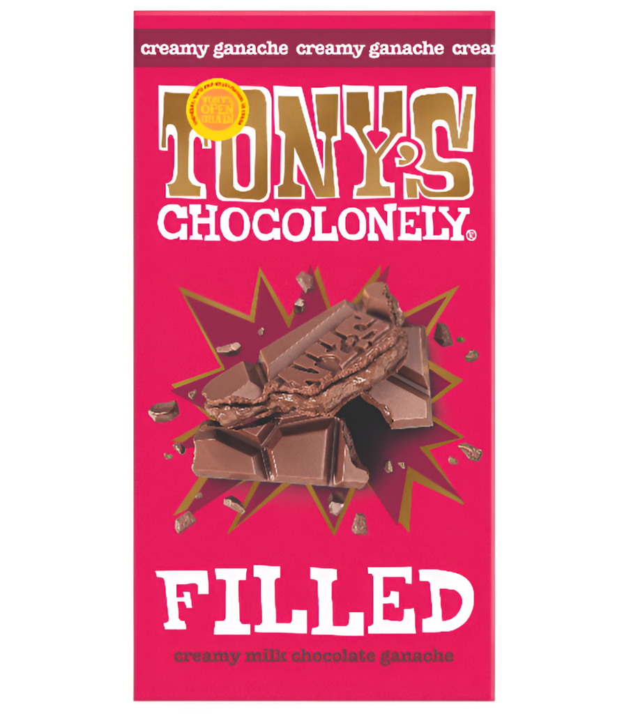 Tonys Chocolonely Filled Chocolate - MEDIUM Milk Creamy Ganache X 15 X 127g