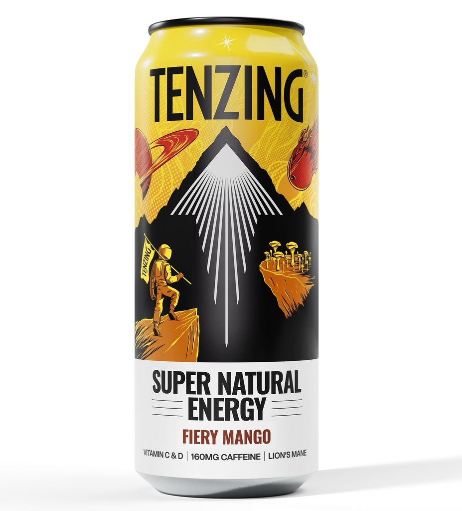 Tenzing Natural Energy Drink - Fiery Mango X 12 X 500ml