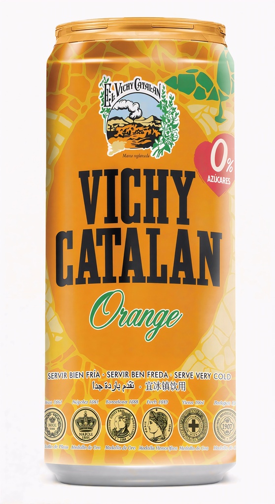 Vichy Catalan Sparkling Water - CAN Orange X 24 X 330ml