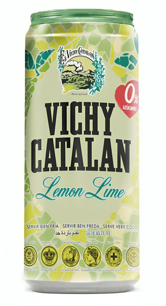 Vichy Catalan Sparkling Water - CAN Lemon and Lime X 24 X 330ml