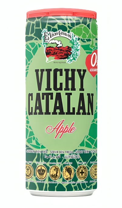 Vichy Catalan Sparkling Water - CAN Apple X 24 X 330ml