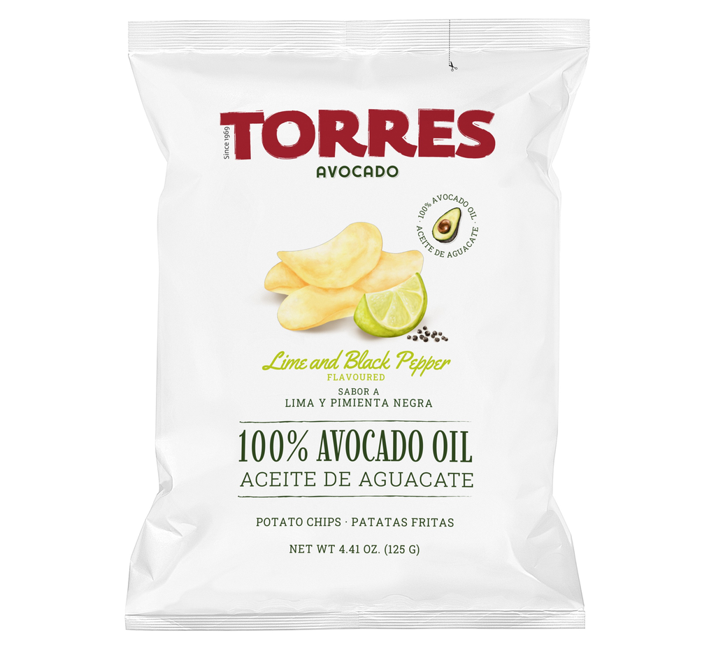 Torres Crisps - MEDIUM Lime and Black Pepper X 10 X 125g