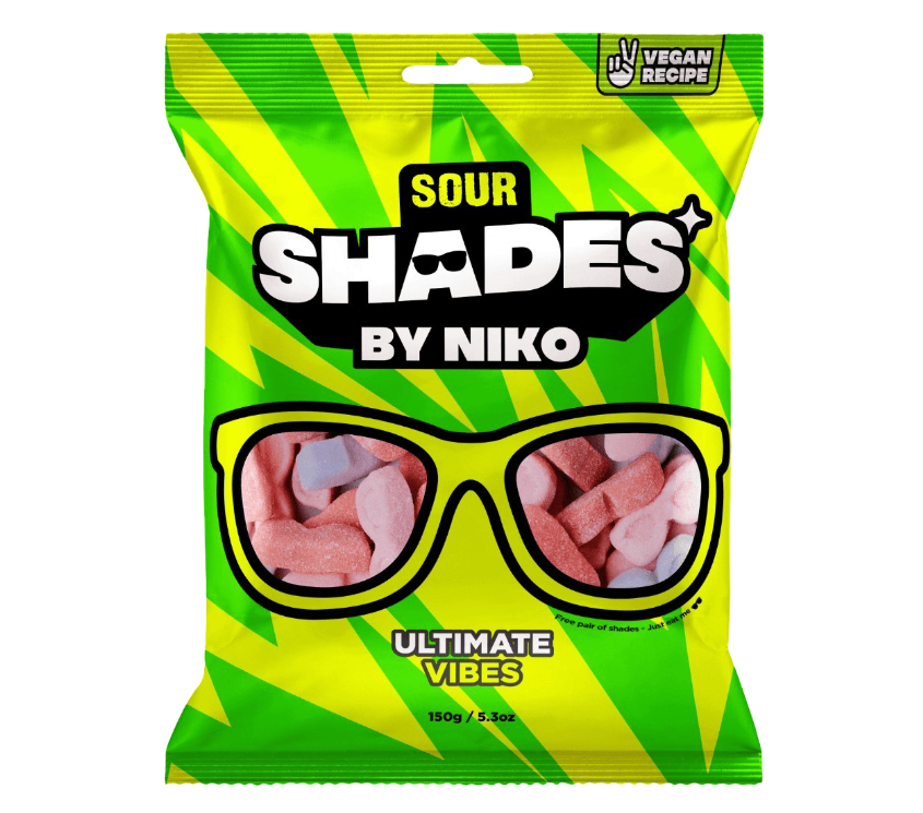 Shades by Niko Plant based Gummies - Sour Ultimate Vibes X 18 X 150g