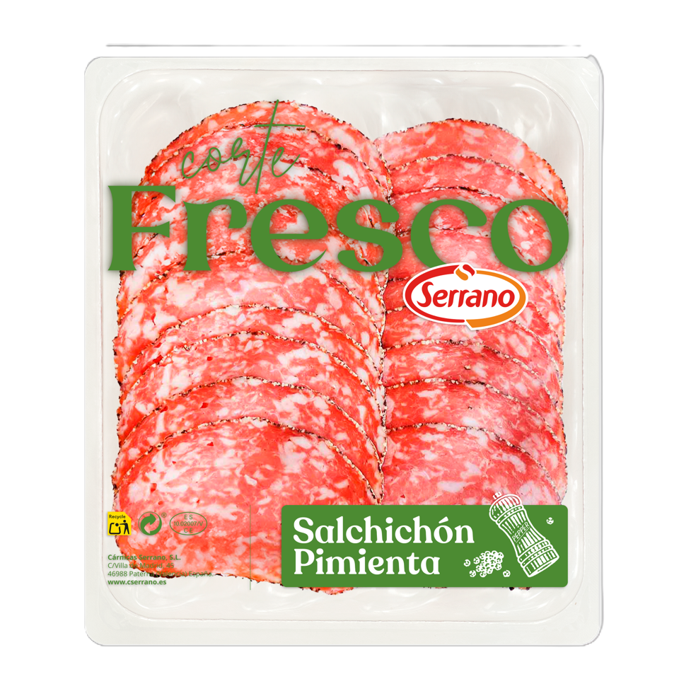 Serrano Spanish Slices - Pimienta Salchichon 100g