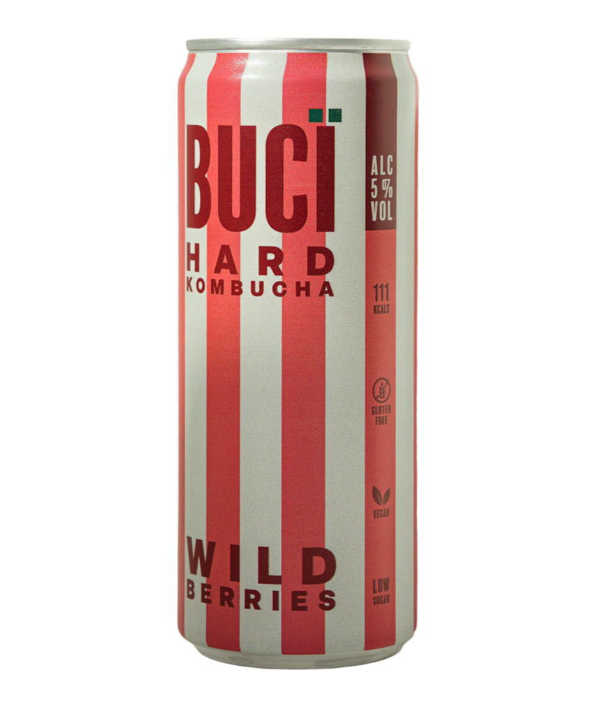 Buci Hard Kombucha - CAN Wild Berries 5% ABV X 12 X 330ml