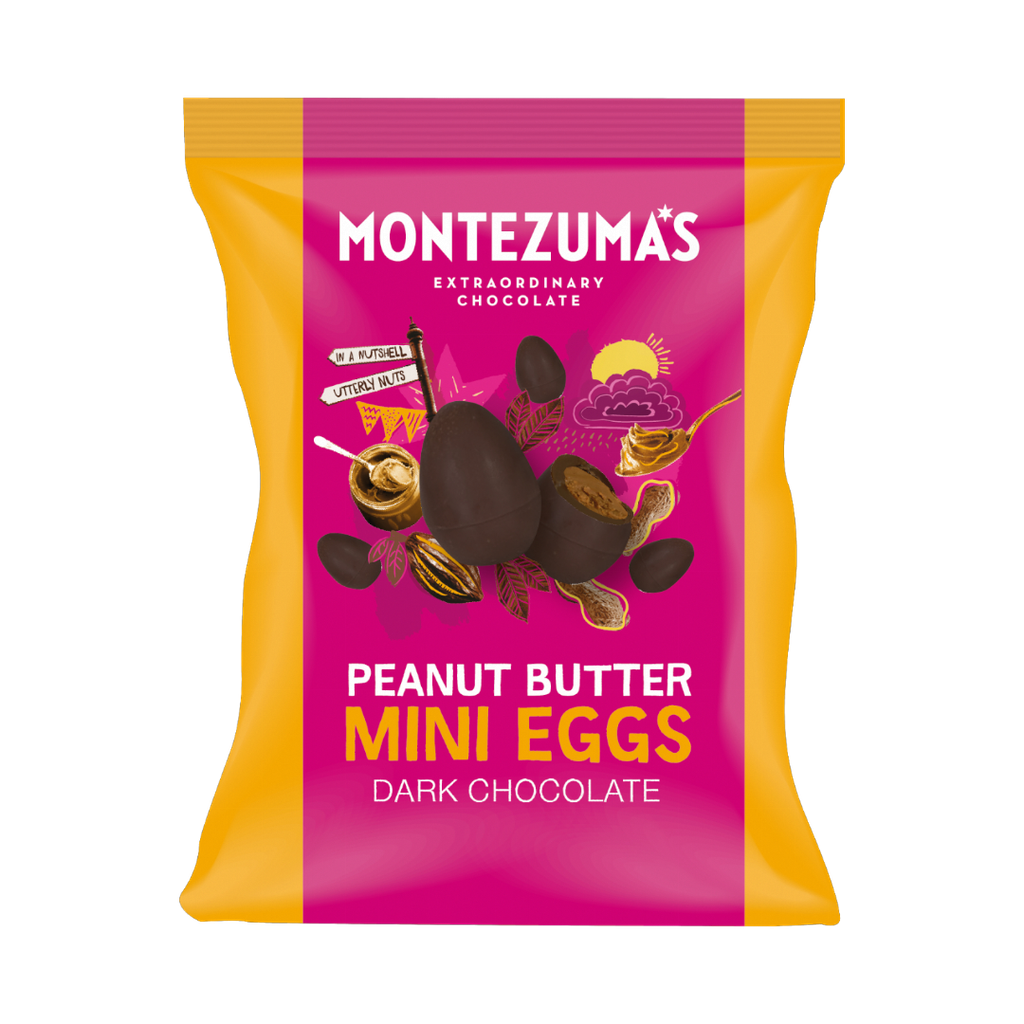 [50% OFF] Montezumas Vegan Chocolate Easter Range - DARK Peanut Butter Mini Eggs 120g