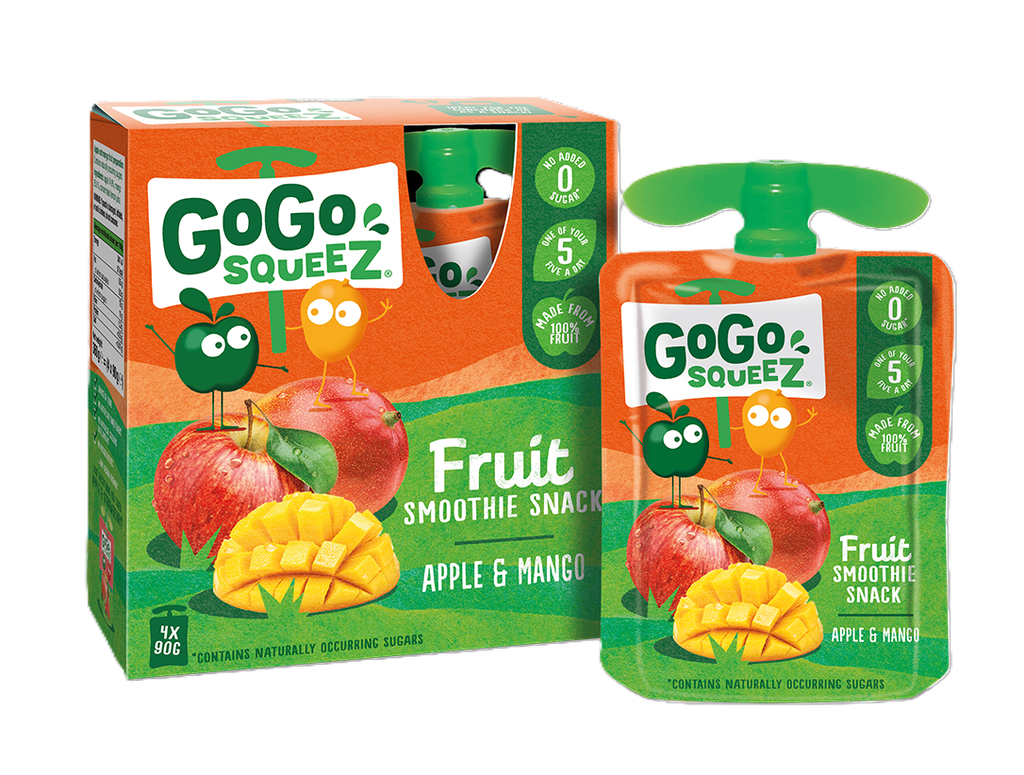 [25% OFF] GoGo Squeez Smoothie - POUCH Apple and Mango  X 5 X 360g