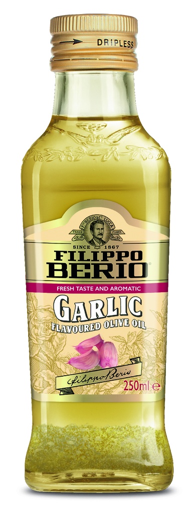 Filippo Berio Olive Oil - SMALL Extra Virgin Garlic X 6 X 250ml