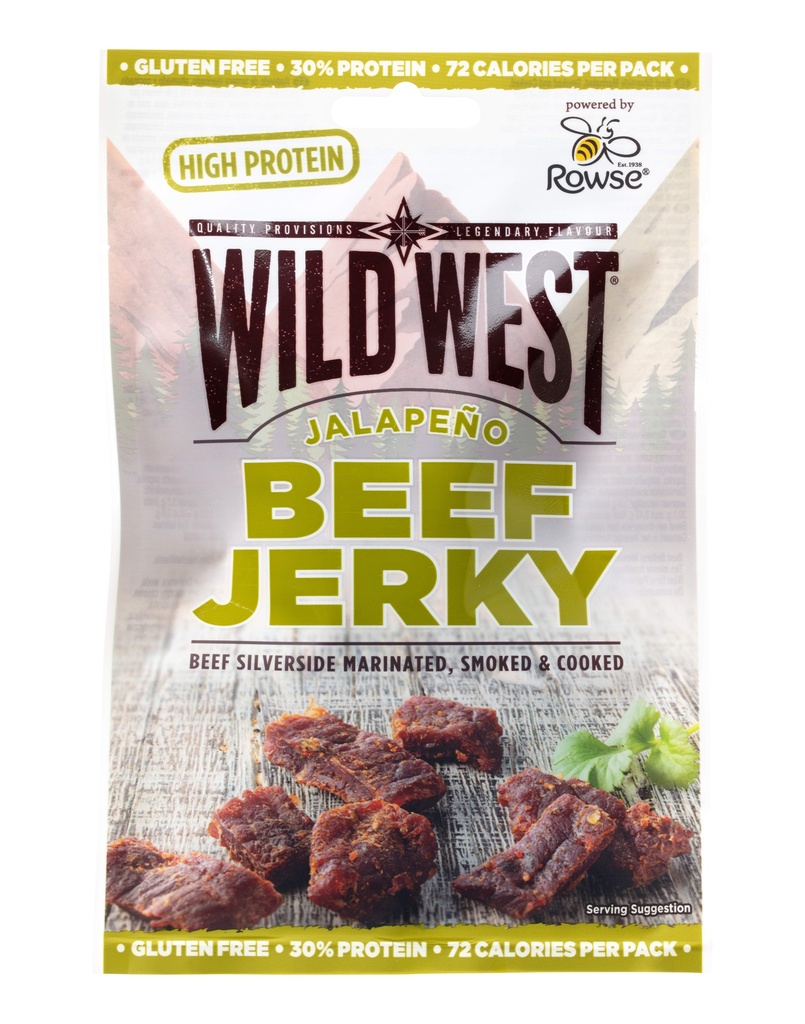 Wild West Beef Jerky - Jalapeno X 12 X 25g
