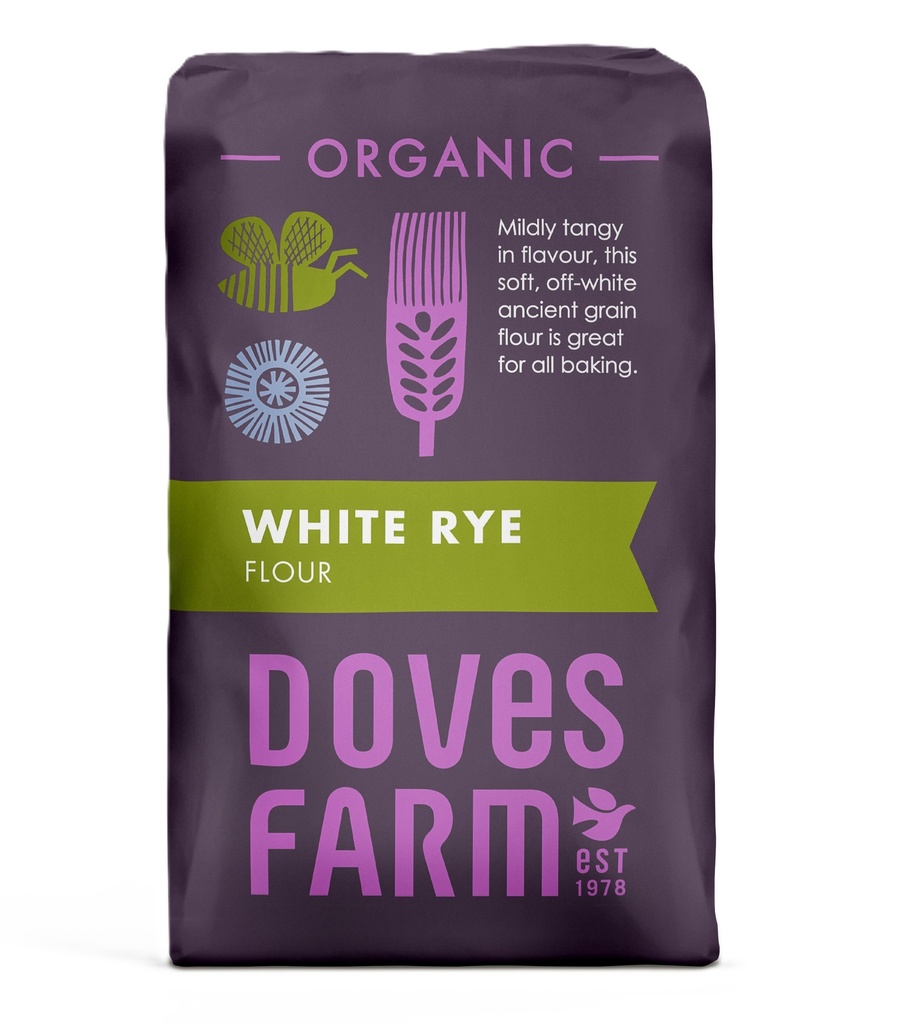 Doves Farm Organic Flour - White Rye X 5 X 1kg