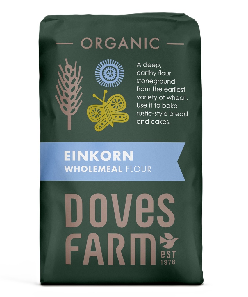 Doves Farm Organic Flour - Wholemeal Einkorn X 5 X 1kg