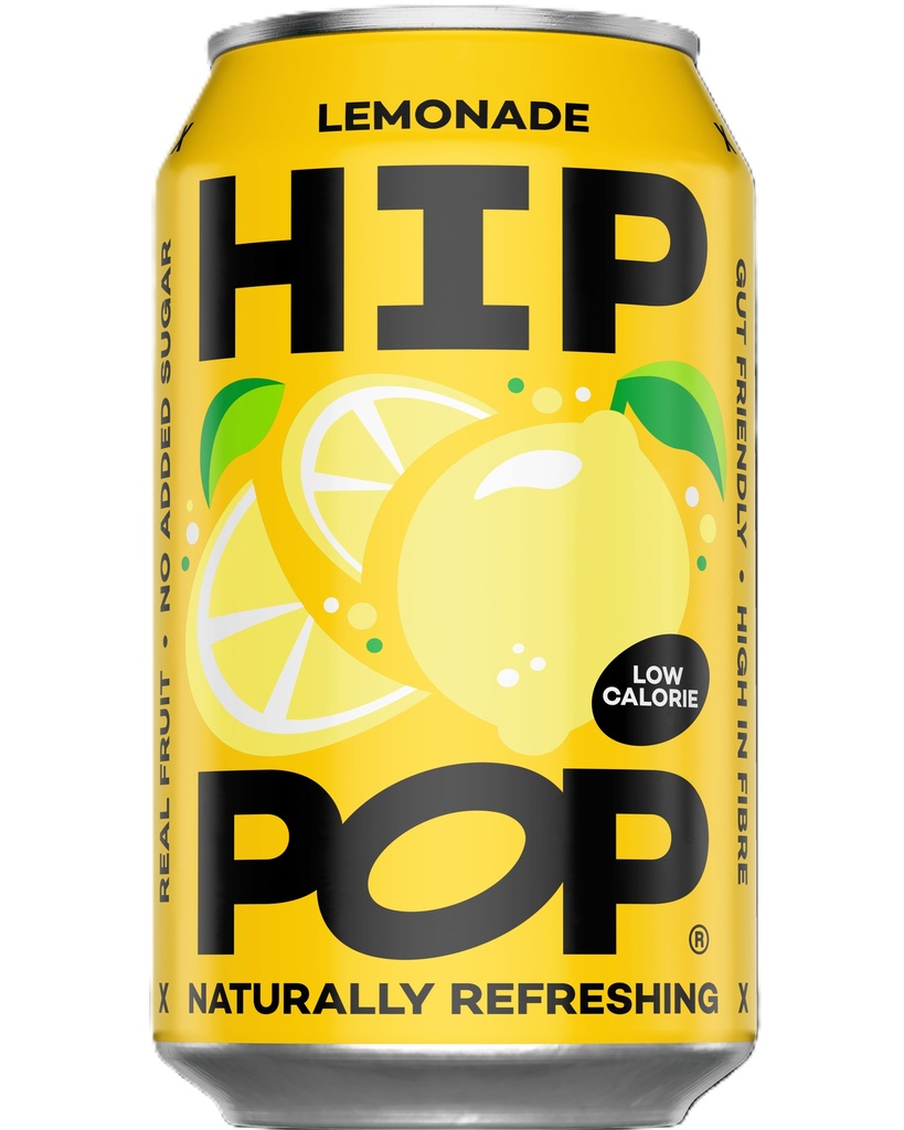 [20% OFF] Hip Pop Gut Lovin Soda - Yellow Sun Lemonade X 12 X 330ml