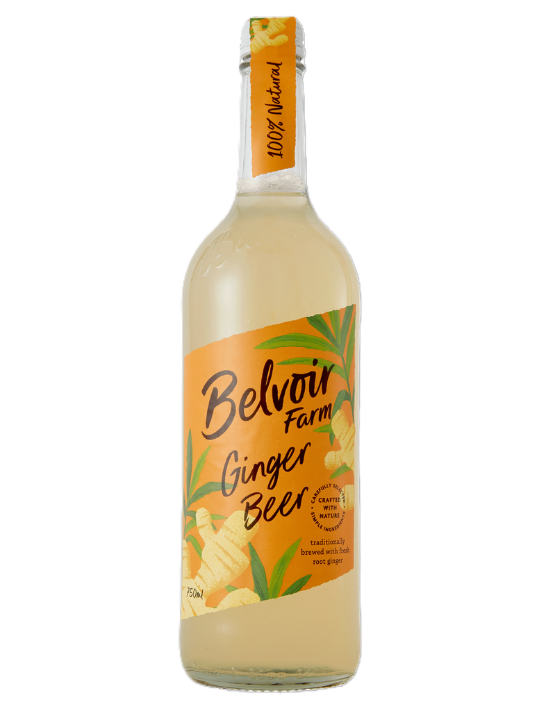 Belvoir Farm Sparkling Soft Drinks - LARGE Ginger Beer X 6 X 750ml