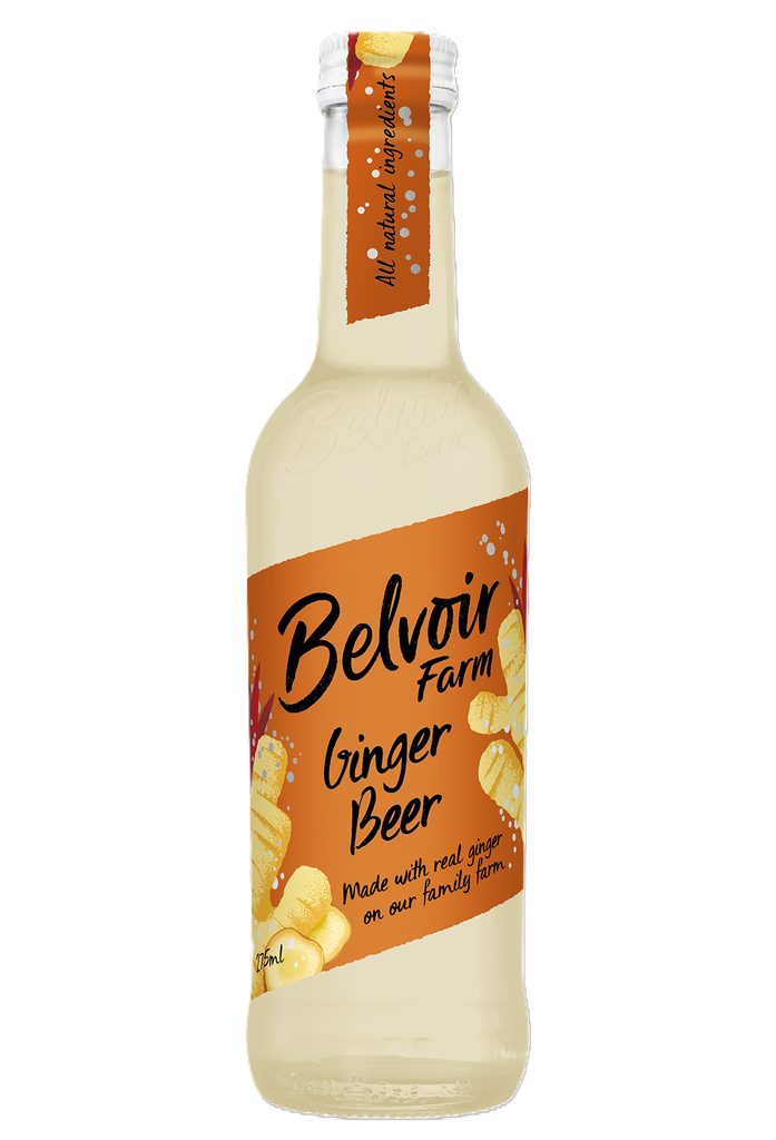 Belvoir Farm Sparkling Soft Drinks - SMALL Ginger Beer X 12 X 275ml