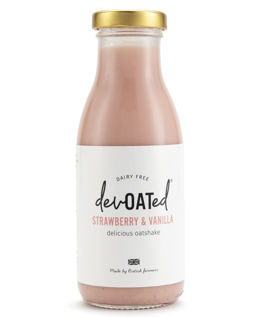 Devoated Dairy Free Oatshake - Strawberry and Vanilla 285ml