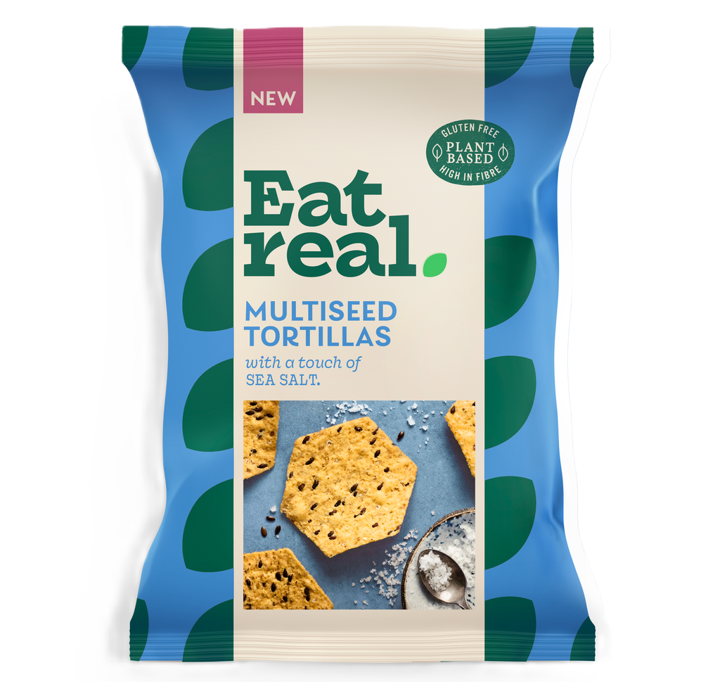 Eat Real Multiseed Tortilla Chips - Sea Salt X 10 X 160g