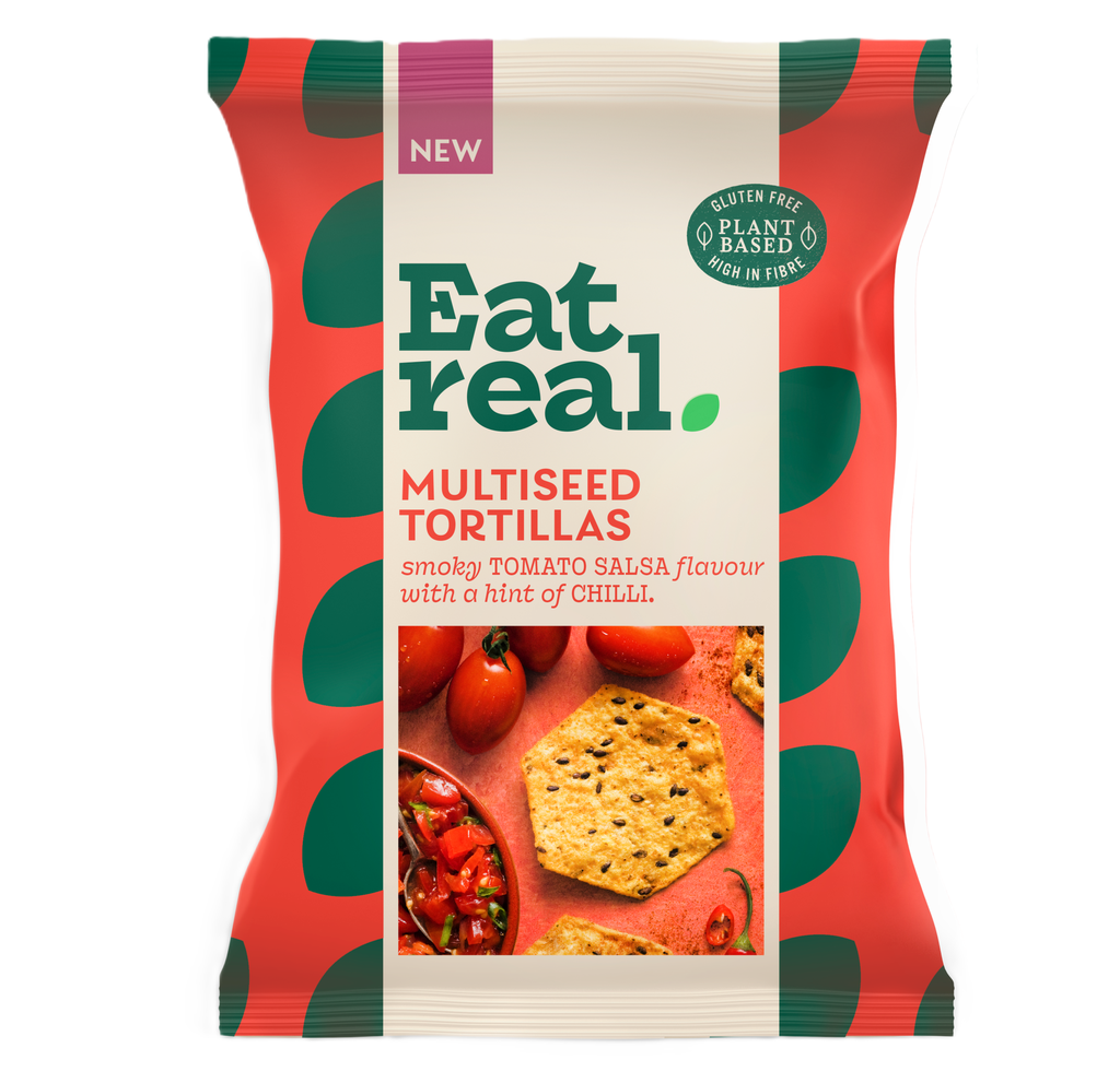 Eat Real Multiseed Tortilla Chips - Smoky Tomato Salsa X 10 X 160g
