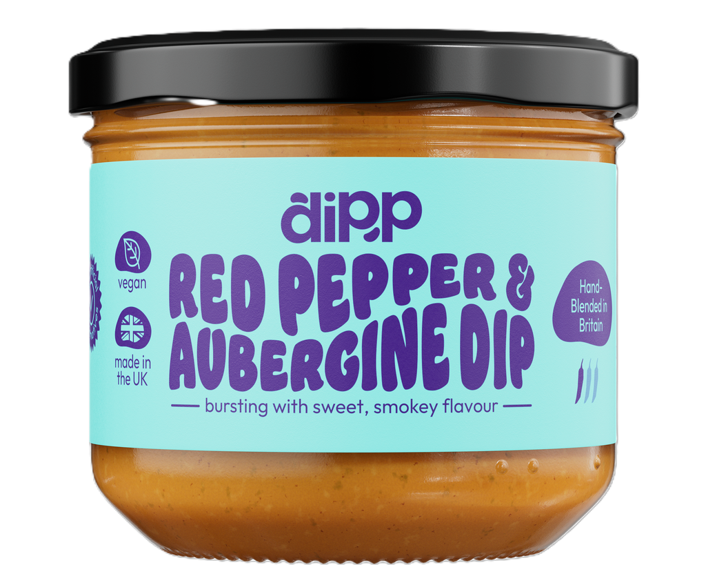 Dipp Vegan Dips - Red Pepper and Aubergine X 6 X 205g