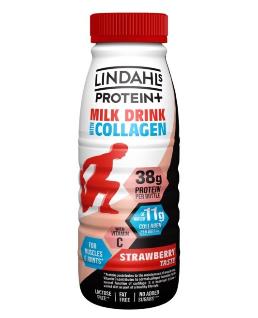 Lindahls Protein Milk Drink - Strawberry with Collagen X 6 X 500ml