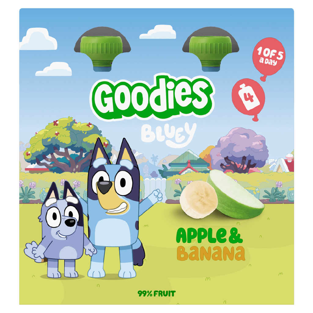 Goodies X Bluey Kids Fruit Smoothie - MPK POUCH Apple and Banana X 3 X (4x100g)